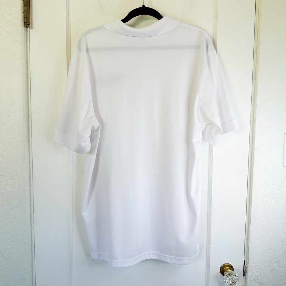American Racing | White Collared Polo Short Sleeve Embroidered Shirt - Picture 2 of 5